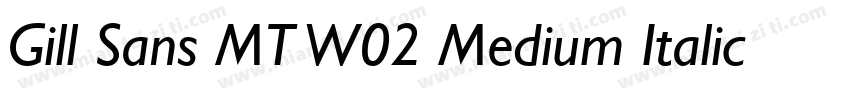 Gill Sans MT W02 Medium Italic字体转换